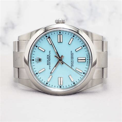 blue rolex watch price|Rolex op 41 tiffany blue.